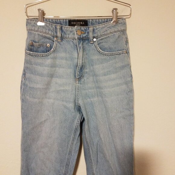 Decjuba Denim Jeans Women's 8 Blue Full Length Mom High Rise Cotton 23507PWDE - Picture 3 of 12